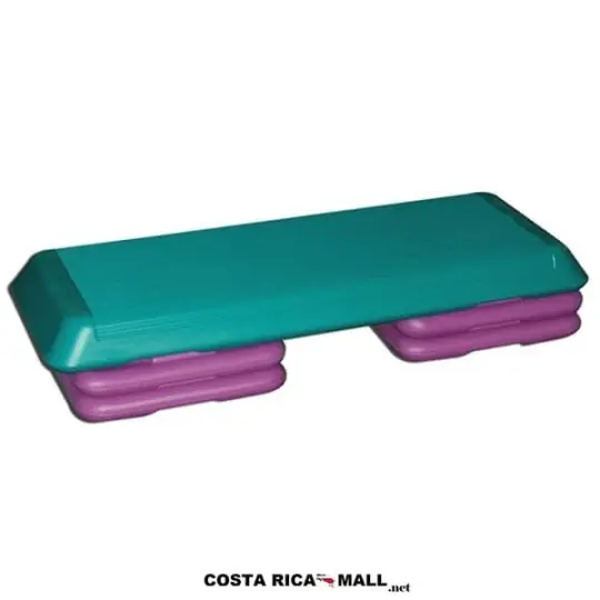 STEP PARA AEROBICOS 307-1831. Color Verde con Morado. Color puede variar.