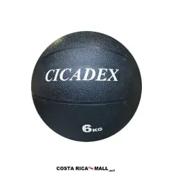 BOLA MEDICINAL 6 Kg 307-1861 CICADEX. Peso 6 kilos. Color negro.