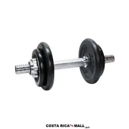 MANCUERNA AJUSTABLE 10Kg BD-05. Peso 10 kilos. Discos color negro.