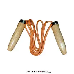 SOGA PARA SALTAR CON ROLES 50125. Mango de madera y roles.