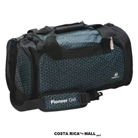 MALETIN DEPORTIVO PARA MUJER 317-2560-BK PIONEER. Color negro con estampado.