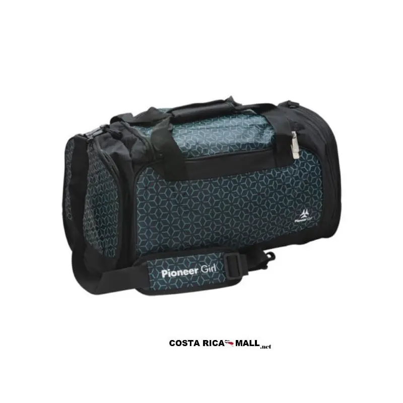 MALETIN DEPORTIVO PARA MUJER 317-2560-BK PIONEER. Color negro con estampado.