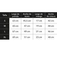 MEDIDAS BLUSA MUJER MANGA CORTA 350-00910 PIONEER