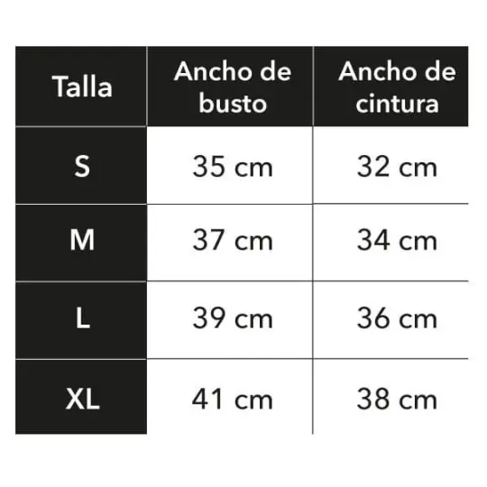 MEDIDAS TOP MUJER 350-01026 PIONEER