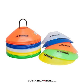 SET DE 50 CONOS PLANOS UP8605-B PIONEER. Viene con 5 colores surtidos.