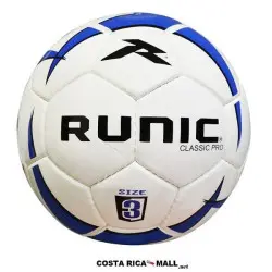 BALON DE FUTBOL #3 CLASSIC PRO RS3VD23 RUNIC. Color Blanco con azul.