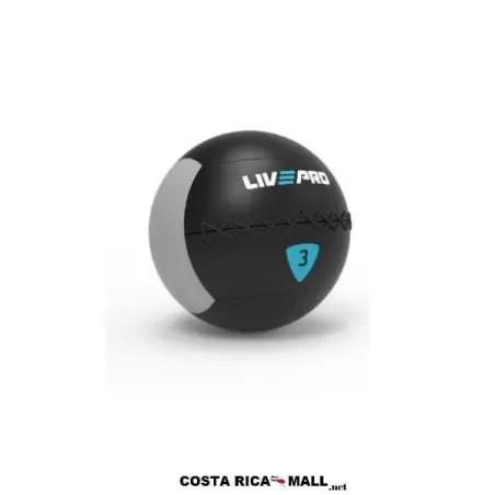 BOLA MEDICINAL DE PARED LP8100-03 LIVEPRO. Color negro.
