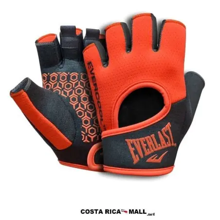 GUANTES PARA EJERCICIOS HEATHER EVWG7F001 EVERLAST. Color Naranja con negro.