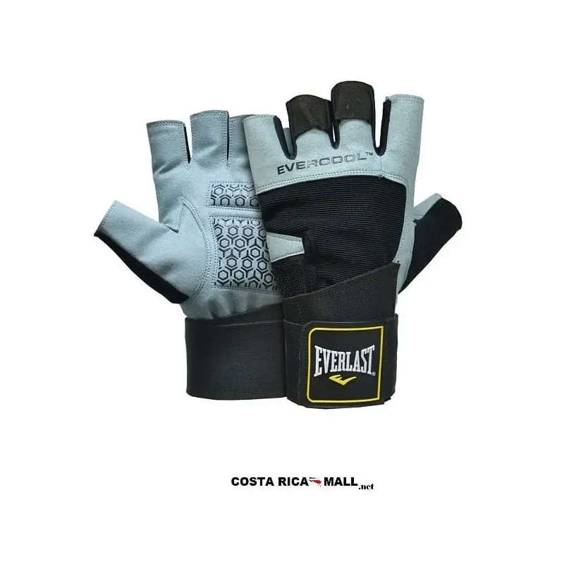 GUANTES PARA PESAS POWER HOUSE II EVWG7K9P02 EVERLAST. Color gris con negro.