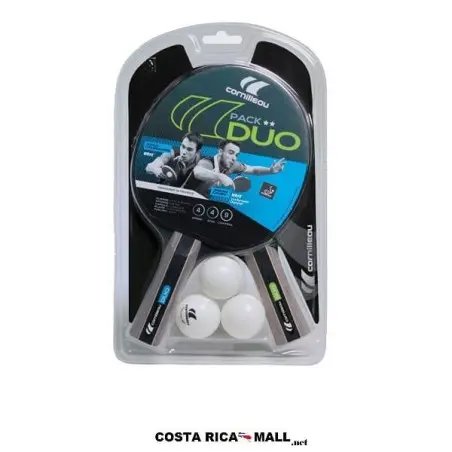Set de Ping Pong Pack Duo 432050 CORNILLEAU. El set de ping pong Pack Duo CORNILLEAU con 2 raquetas y 3 bolas. Raquetas de madera y caucho ITTF (2 estrellas). Ideal para uso recreativo y familiar.