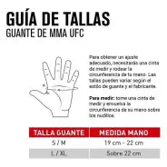 MEDIDAS GUANTES PARA ENTRENAMIENTO CONTENDER 69412 UFC