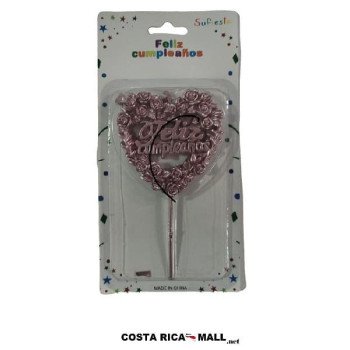 CANDELA FELIZ CUMPLEAÑOS ROSA 41158