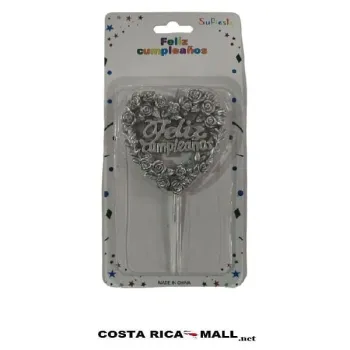 CANDELA FELIZ CUMPLEAÑOS SILVER 41158