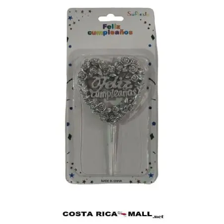 CANDELA FELIZ CUMPLEAÑOS SILVER 41158