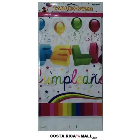 MANTEL PARA FIESTA FELIZ CUMPLEAÑOS BLANCO 81561WH