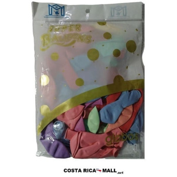 PAQUETE DE 50 GLOBOS 9" LISOS 21218