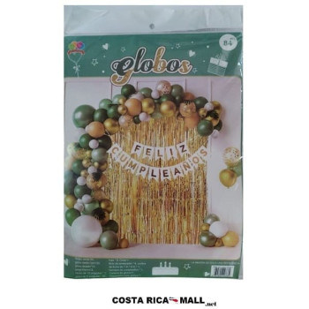 SET DE GLOBOS 84pcs FELIZ CUMPLEAÑOS 46680