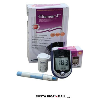 KIT MEDIDOR DIGITAL DE GLICEMIA MAS 50 TIRAS ELEMENT