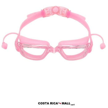 LENTES PARA NATACION ADULTO CON TAPONES CA-1000AF-PNK CREHA