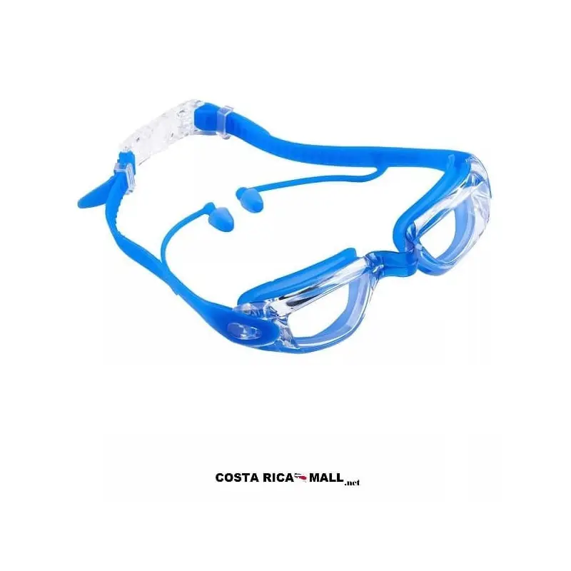 LENTES PARA NATACION ADULTO CON TAPONES CA-1000AF-BLU CREHA