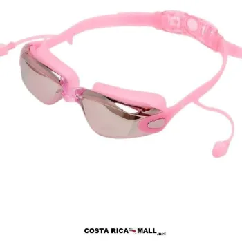 LENTES PARA NATACION ADULTO MIRROR CON TAPONES CA-1000S-PNK CREHA