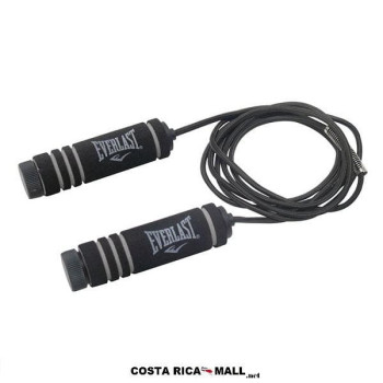 Cuerda para saltar EVJR1Y526 Everlast ajustable de 9 pies, color negro con gris en Costa Rica