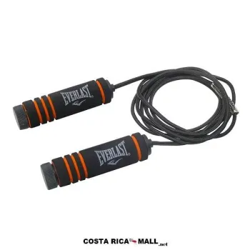 Cuerda para saltar EVJR1Y526 Everlast ajustable de 9 pies, color negro con naranja en Costa Rica