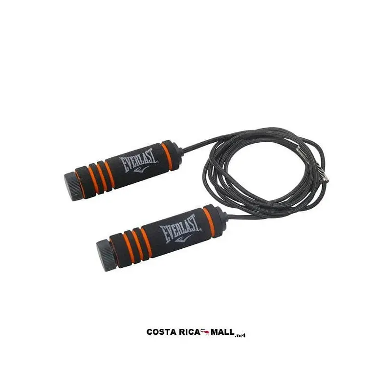 Cuerda para saltar EVJR1Y526 Everlast ajustable de 9 pies, color negro con naranja en Costa Rica