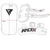MEDIDAS PROTECTOR DE PATADAS CURVO T1 MUAY THAI PAD RDX
