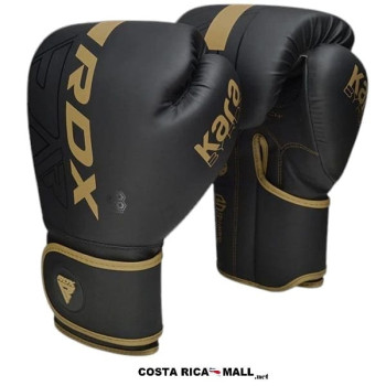 GUANTES PARA BOXEO F6 ENTRENAMIENTO NEGRO CON DORADO RDX