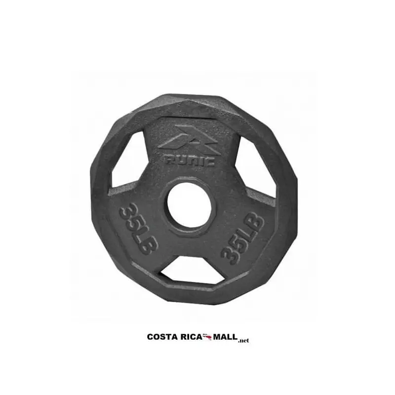 PLATO PARA PESAS OLIMPICO 35 LIBRAS RUNIC COSTA RICA
