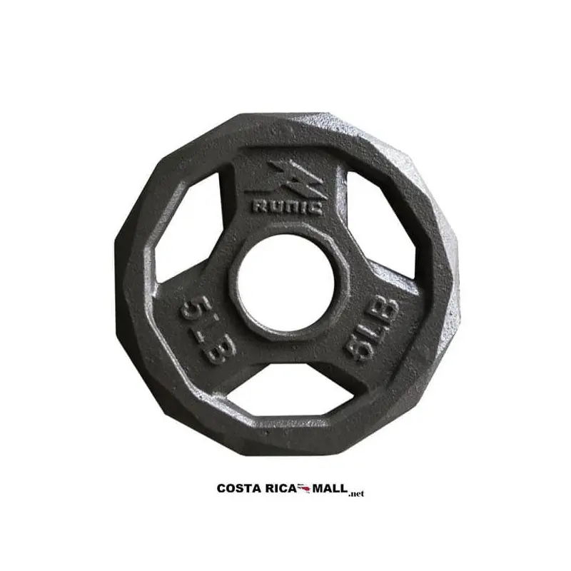 PLATO PARA PESAS OLIMPICO 5 LIBRAS RUNIC COSTA RICA