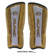 ESPINILLERAS PARA FUTBOL FULL CROMO SG11Y400 DORADO RUNIC COSTA RICA