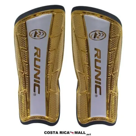 ESPINILLERAS PARA FUTBOL FULL CROMO SG11Y400 DORADO RUNIC COSTA RICA