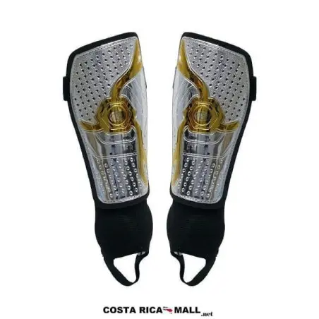 ESPINILLERAS PARA FUTBOL CON TOBILLERA CROMADA SG11Y660-SL PLATEADO RUNIC
