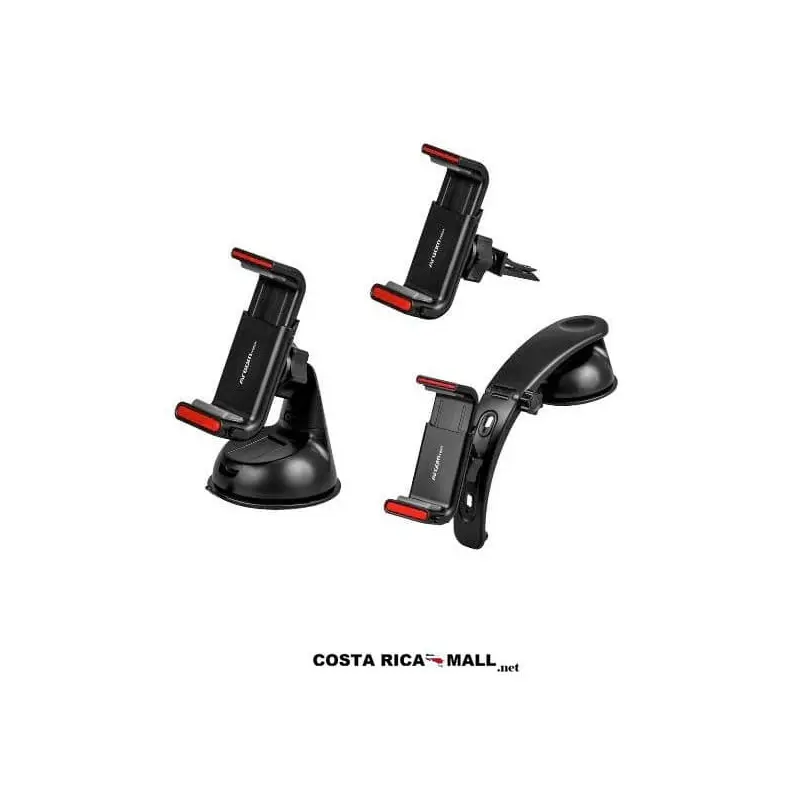 KIT DE 3 SOPORTES DE CELULAR PARA AUTO ARG-AC-0333BK ARGOM