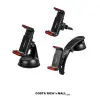 KIT DE 3 SOPORTES DE CELULAR PARA AUTO ARG-AC-0333BK ARGOM