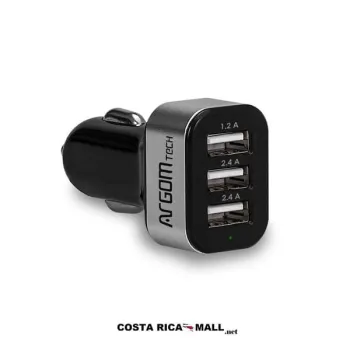CARGADOR 3 USB PARA CARRO ARG-AC-0113BK ARGOM