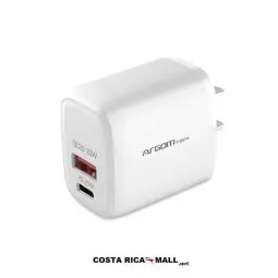 CARGADOR DE PARED TIPO C+USB ARG-AC-0115WT ARGOM