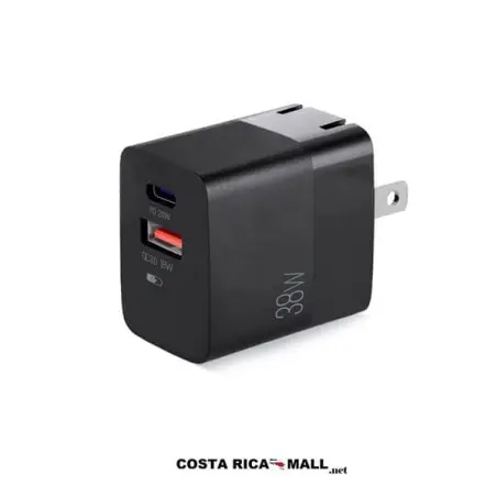 CARGADOR DE PARED TIPO C+USB ARG-AC-0122BK ARGOM