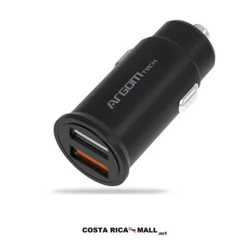CARGADOR DE CARRO 2 USB ARG-AC-0111BK ARGOM