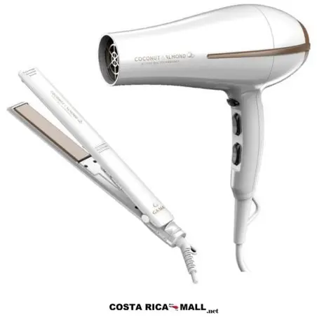 COMBO PLANCHA Y SECADOR PARA CABELLO 600-PACKCOCOAL GA.MA