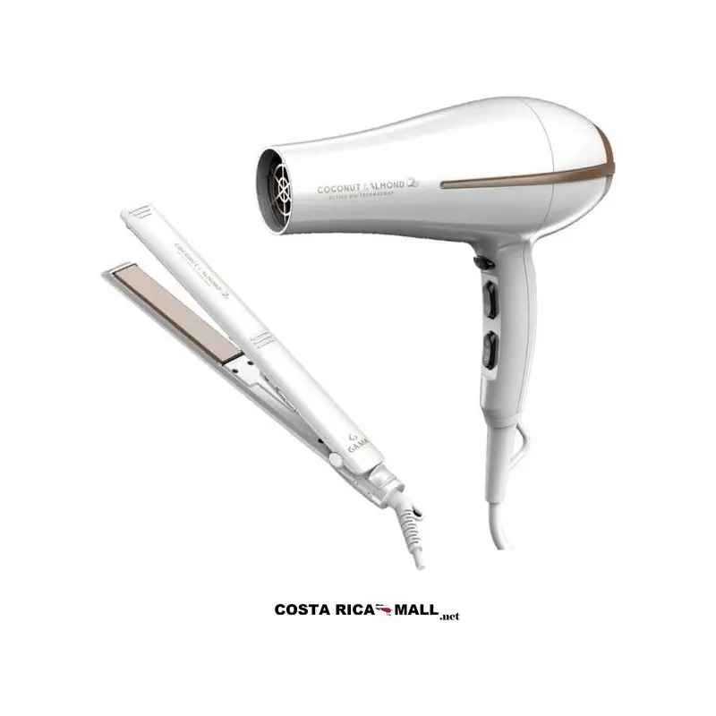 COMBO PLANCHA Y SECADOR PARA CABELLO 600-PACKCOCOAL GA.MA