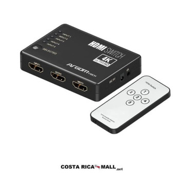 CONMUTADOR HDMI DE 5 PUERTOS ARG-AV-5125 ARGOM
