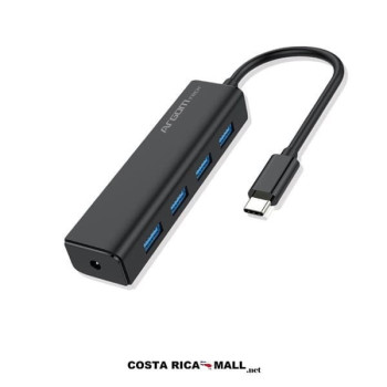 CONCENTRADOR TIPO C DE 4 PUERTOS USB 3.0 ARG-UB-0090 ARGOM