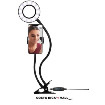 ANILLO DE LUZ LED CON ABRAZADERA ARG-LP-9300BK ARGOM