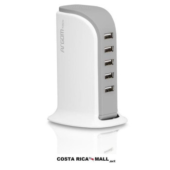 ESTACIÓN DE CARGA 5 PUERTOS USB ARG-AC-0119WT ARGOM