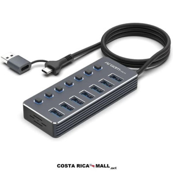 CONCENTRADOR TIPO C Y USB DE 7 PUERTOS ARG-UB-0191 ARGOM