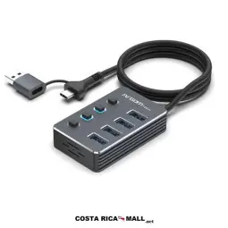 CONCENTRADOR TIPO C Y USB DE 4 PUERTOS ARG-UB-0190 ARGOM
