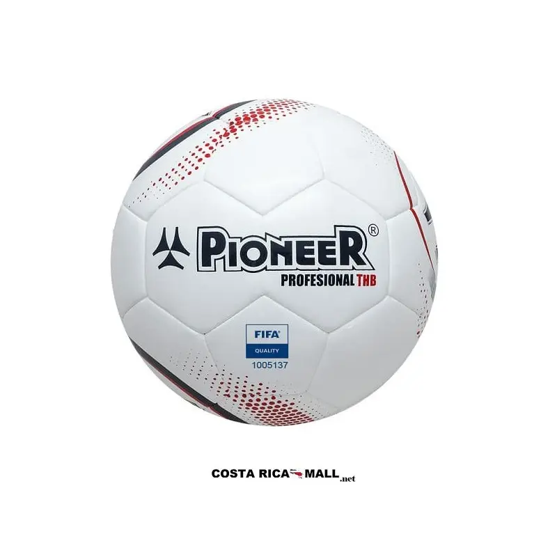 BALON DE FUTBOL n°5 PROFESIONAL THB 309-6636 BLANCO ROJO PIONEER